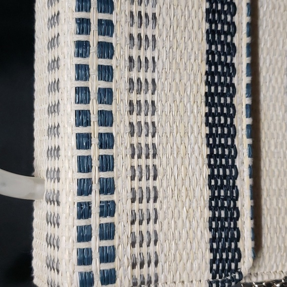 D'margeaux NWT Black, Blue, Cream Striped Crossbody/Handbag - Picture 2 of 7